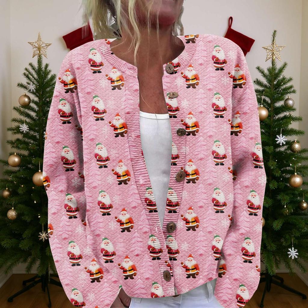 Women'S Christmas Sweater Cute Fun Christmas Sweater Fall And Winter Long Sleeve Knitted Sweater