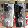 Чехол для телефона из черного закаленного стекла Trompe L'oeil Bear для Samsung Galaxy A15 5G 54 4G 51 50 24 35 90 71 12 51 53 52S 80 22 34