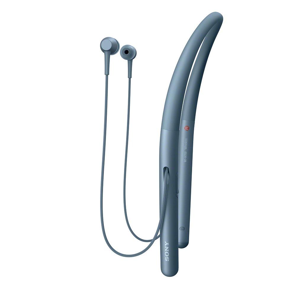 Sony Беспроводные наушники в 2 Беспроводное разрешение до 8 часов непрерывной работы с 2017 360 Reality Audio сертифицированный Moonlit Blue L h.ear WI-H700