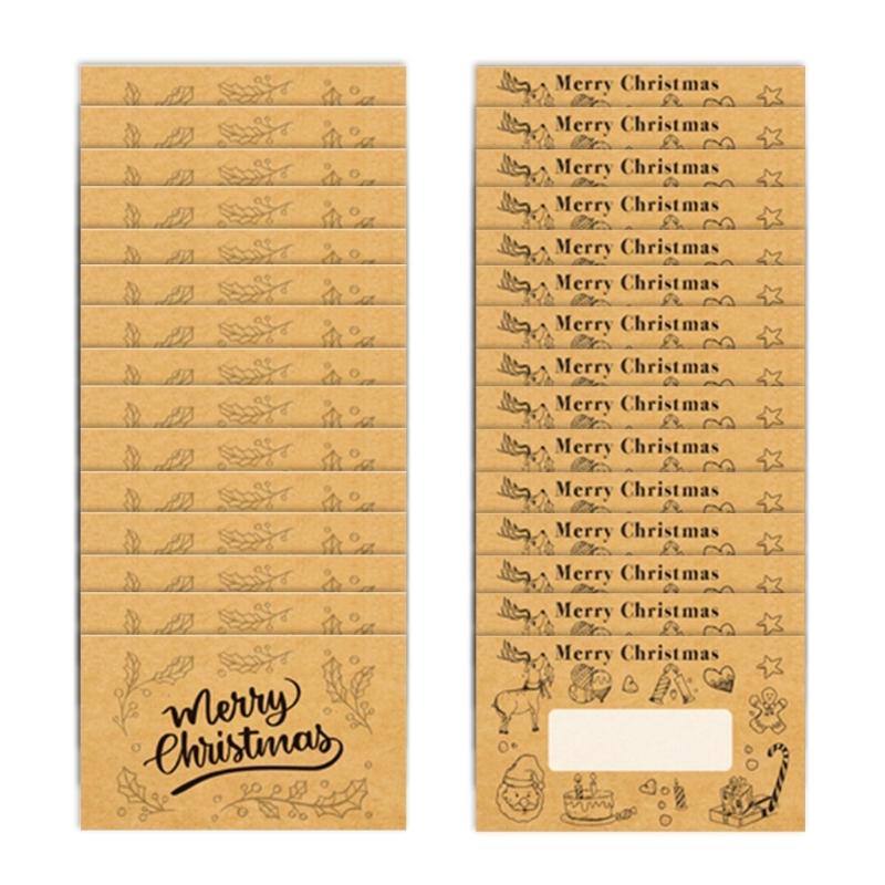 30 шт. многоразовых скретч-карт для рождественской вечеринки, купоны на подарки ручной работы для дня рождения, свадьбы, рождественского празднования