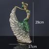 Элегантная статуэтка павлина - декор для полки, настольные украшения для гостиной, книжная полка, приставной столик