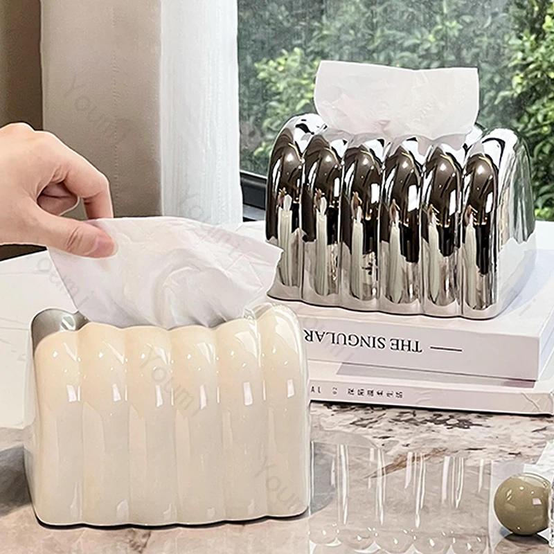 Creative Arch Bridge Shape Tissue Box Cover High End Home Decor Storage Tissue Holder Living Room Decoration Tissue Boxes