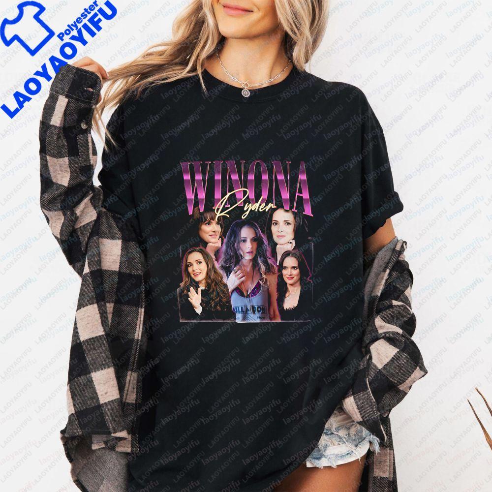 Winona Ryder - Unique Summer Casual Trendy Multi-Purpose Short-Sleeved Unisex's and WoUnisex's Round-neck T-Shirt