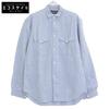 AUBERGE [Excellent Condition] CEZANNE Linen Double Pocket Long Sleeve Shirt/ Tops 40 blueUsed