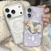 3D Магнитная подставка и чехол для телефона Единорог для iPhone 17/16 Pro Max/15/14