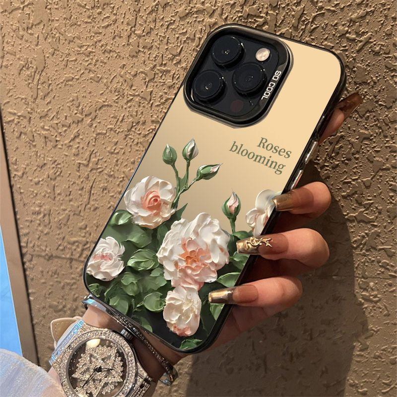 Красивые цветы и трава Чехол для телефона iPhone 15 Pro Max 11 12 13 16 14 Plus Силиконовый противоударный чехол Защитная оболочка для объектива