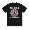 ADHD&D Roll For Concentration Funny Graphic T Shirt Women Unisex Retro Fashion Gothic Clothing T-shirts Casual Cotton Oversized T-shirt