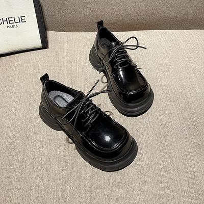 Новые британские лоферы, маленькие кожаные туфли на толстой подошве, нишевые универсальные маленькие туфли в японском стиле ретро на толстой подошве для колледжа