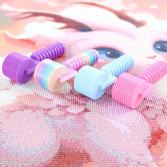 Ролик для алмазной мозаики Эффективный прижимной ролик Вышивка стразами Удобный ручной ролик Съемный инструмент для рукоделия DIY для любителей алмазной мозаики