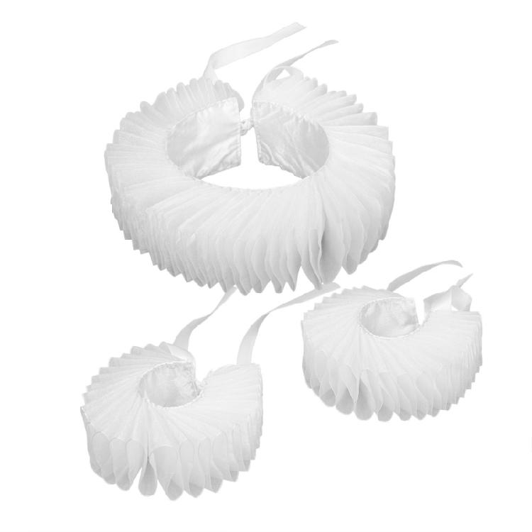 Wrist Cuffs Ruffled Collar Perfect For Cosplay, Stage Performances, And Costume Parties Halloween Photo Props