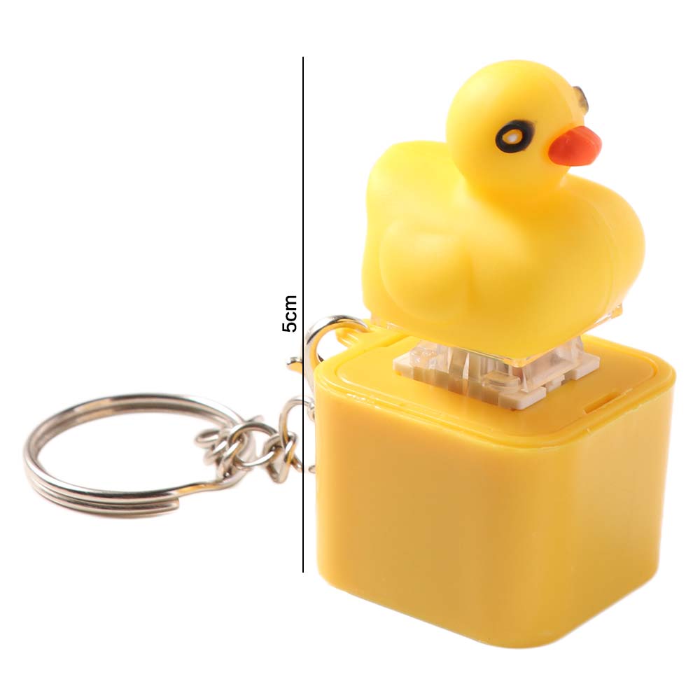 With LED Light Frog Croaking Fidget Toy Plastic Keyboard Sound Keyring Children Adult