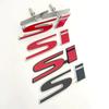 3D Metal SI Logo t48 Rear Trunk Front Grille Auto Badge Chrome Sticker Car Emblem Badge Accessorie For Honda Civic Accord Automobile