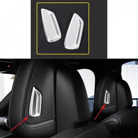 -23 For Benz C-Class W206 Silver Steel Trim Seat Headrest Adjust Button Ring