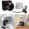 Window Ventilator 21W Exhaust Hose Fans Air Extractor Exhaust Fan with Flex Aluminum Ducting for Toilet and Workshop