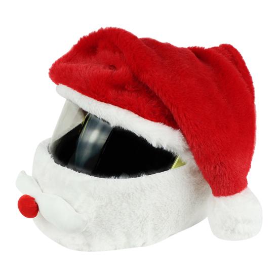 Рождественский чехол на мотоциклетный шлем плюшевый чехол на шлем-интеграл забавный колпак Санта-Клауса для мужчин женщин для езды катания на лыжах