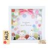 Osaka Choseido Hello Kitty Hina Compact with Nameplate and Wooden Tag Ceramic Mini Kitty Hina Doll Framed Flower Decoration Doll, Mini, (Sent