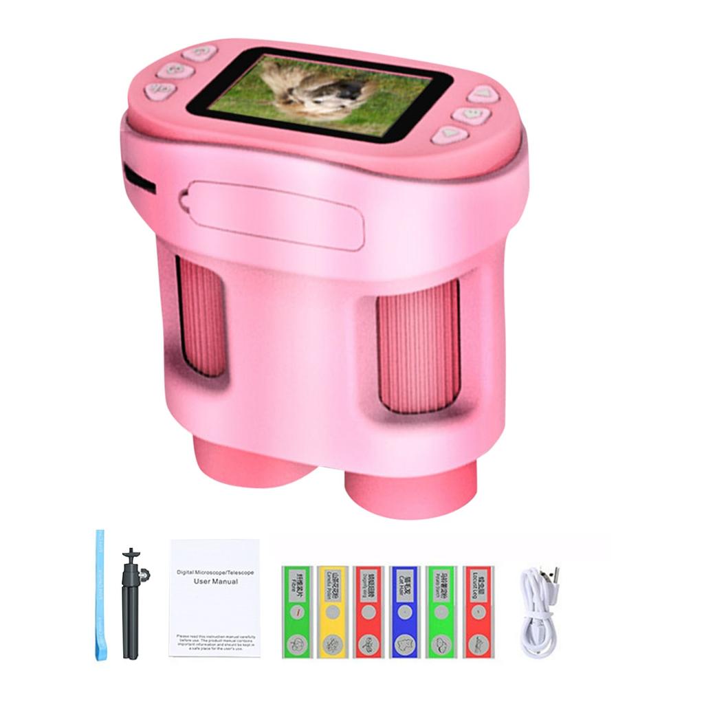 Детский микроскоп, 1000x портативный микроскоп, делает фотографии и видео, может быть использован в качестве подарка на Рождество или день рождения