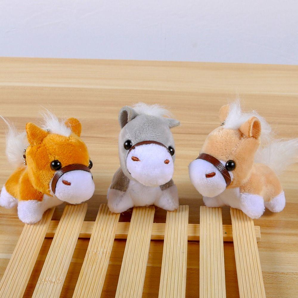 2Pcs Stuffed Animals Horse Stuffed Keychain Multi Color Plush Horses Toy Backpack Charms