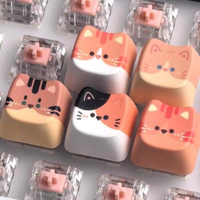 MAIMOOO Милые Кошачьи Кейкапы 5 Штук PBT Персонализированные Индивидуальные Кейкапы Для Клавиатуры Для Aula/Ajazz Котята Кейкапы