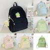 Dopamine Backpack For Middle School Students With Solid Color And Cartoon Bear Decor For School Use