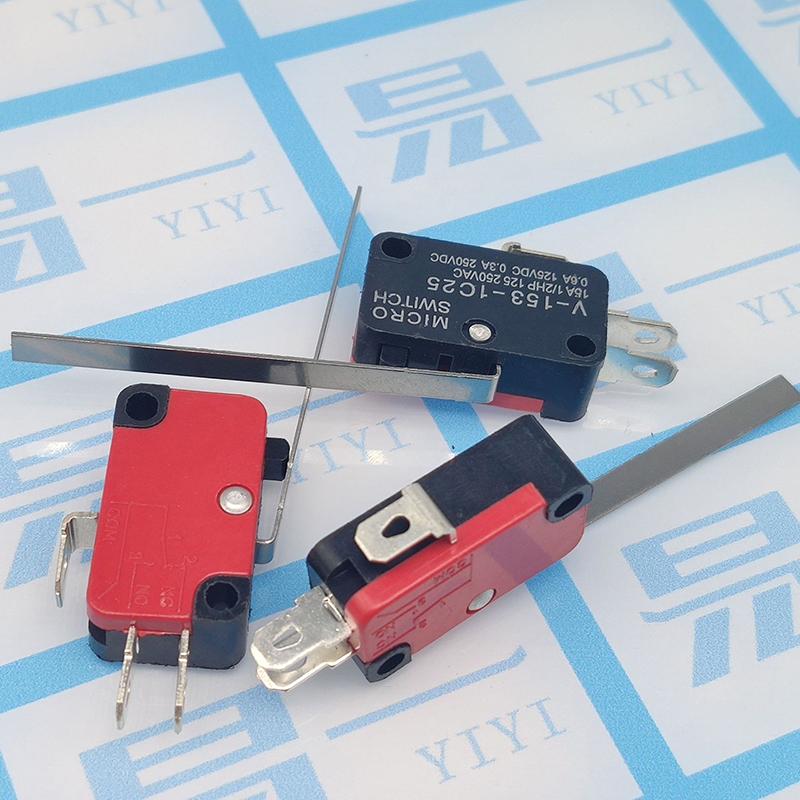5 шт. Микропереключатель V-153-1C25 16А 250В переменного тока SPDT Мгновенный Концевой выключатель с рычагом и роликом 1НО1НЗ