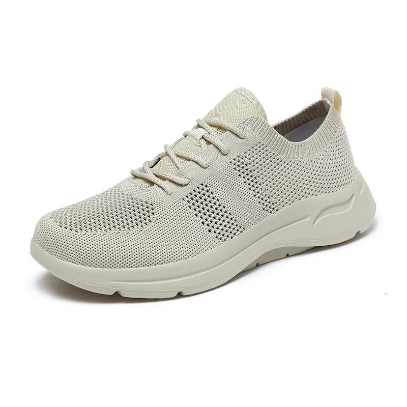 Летняя мужская обувь большого размера, повседневная спортивная обувь, модные универсальные туфли на плоской подошве, легкие, дышащие, летящие, плетеные, модные туфли