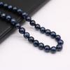 1String, Black Near Round Pearl 8-9mm, Fashion Women Natural Freshwater Pearl Beads for Jewelry Making DIY Crafts, Luxury Bulk Gifts 36cm