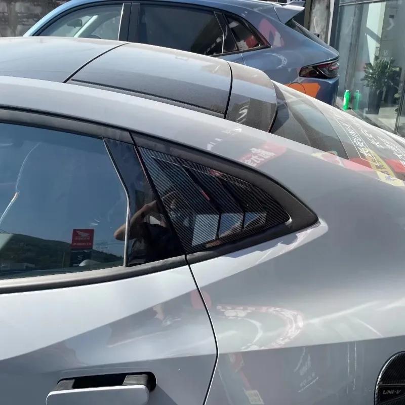 Для Changan UNIV UNI-V 2024 ABS Углепластик Черный Боковое Окно Треугольник Заднее Крыло Спойлера Накладка Аксессуары