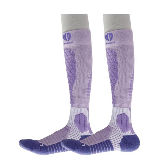 Yousheng Женские утепленные лыжные носки из шерстяной смеси, до колена, термоноски, дышащие компрессионные спортивные носки с защитой от запаха для зимних видов спорта, походов, охоты