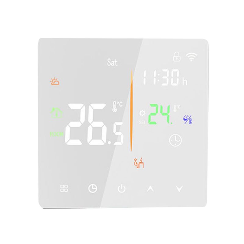 Август. Встраиваемый термостат без Wi-Fi 16A Электрический обогреватель Умное таймирование Сенсорное управление Программируемый термостат для дома B