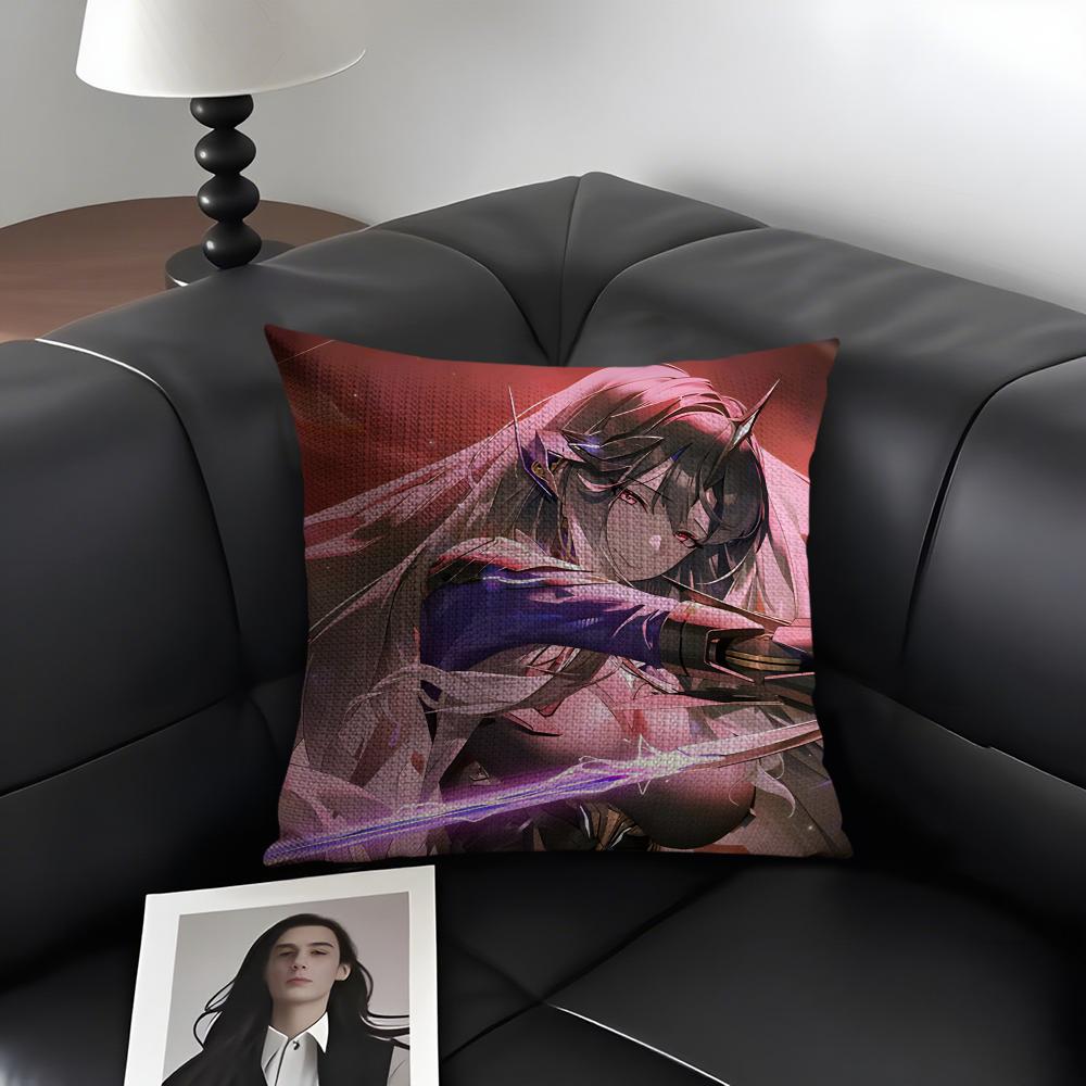 PPunishing GrayY RavenN Game Cushion Cover Natural Linen Organic Fabric DoubleSided Printing Sofa Home Decor Gift Pillow Case