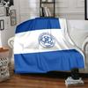 Blue And White Queens Park Flannel Blanket, Soft Polyester, Modern Design, All-Season for Camping, Travel, Gifts for holidays or birthdays