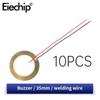 10 шт. зуммер пьезоэлектрический пьезокерамическая пластина диаметром 35 мм с проводом 35 мм зуммер громкоговоритель