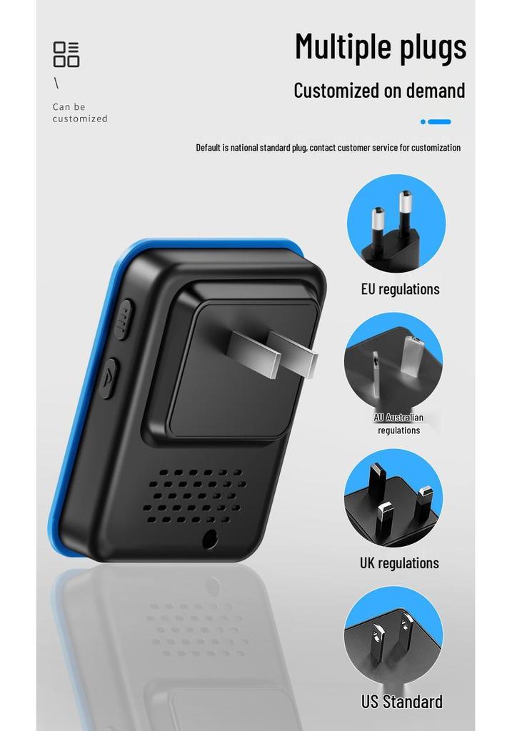 Kajia Si Wireless Self-Powered Doorbell with Long-Range, Three Receivers, Waterproof Design, and Flash Alert