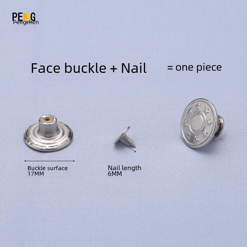 Регулируемые бесшовные металлические пуговицы для джинсовой ткани, съемная утягивающая талию волшебная кнопка