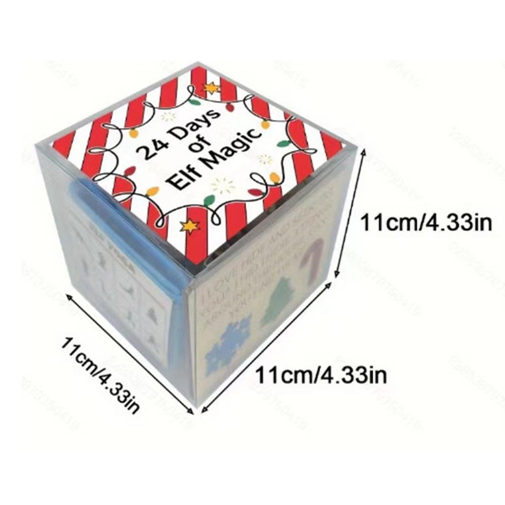 Рождественский 24-дневный набор эльфа Набор для приключений эльфа 2024 Набор идей для забавных эльфийских сцен Креативный рождественский подарок для обратного отсчета Реквизит для эльфийских занятий