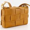 BOTTEGAVENETA Cassette Shoulder Bag 666870 Intrecciato Camel Calfskin Women Used