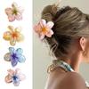 Женская форма цветка, коготь для волос, прозрачная заколка для волос, заколка для волос на затылке, пластиковый материал, прочная заколка для волос, аксессуар для волос