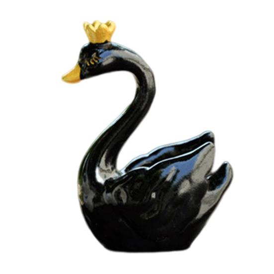 Фигурка Лебедя Прекрасная Миниатюрная Фигурка Кукла DIY Украшение для Торта Симуляция Короны Фигурка Лебедя Смола Модель Животного Рождественский Свадебный Подарок