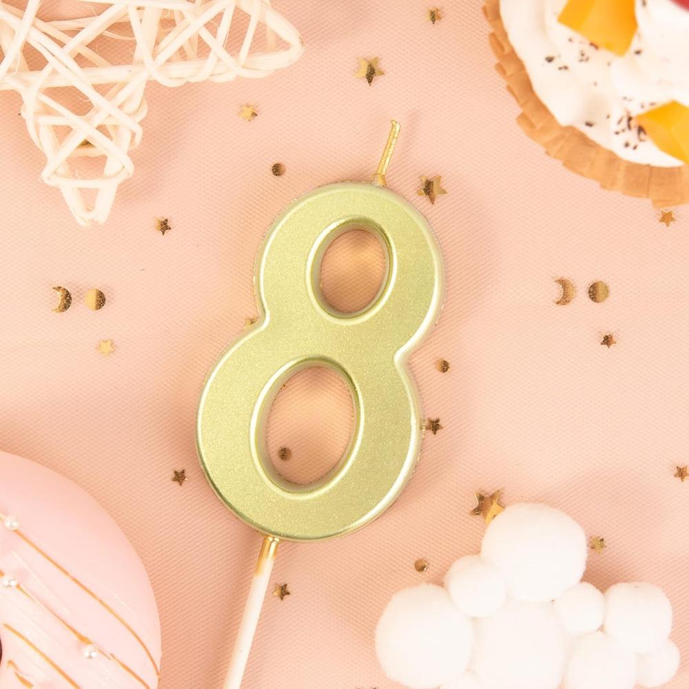 1/2/10 шт. Свечи-цифры на день рождения, золотые свечи-цифры, свечи-цифры на торт, празднование вечеринки