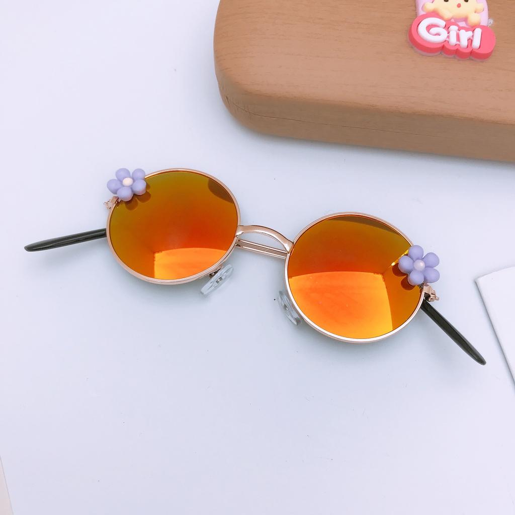 Xiaohua Children'S Sunglasses Cute Round Frame Boys And Girls Sunscreen Uv Protection Sunglasses Baby Photo Glasses