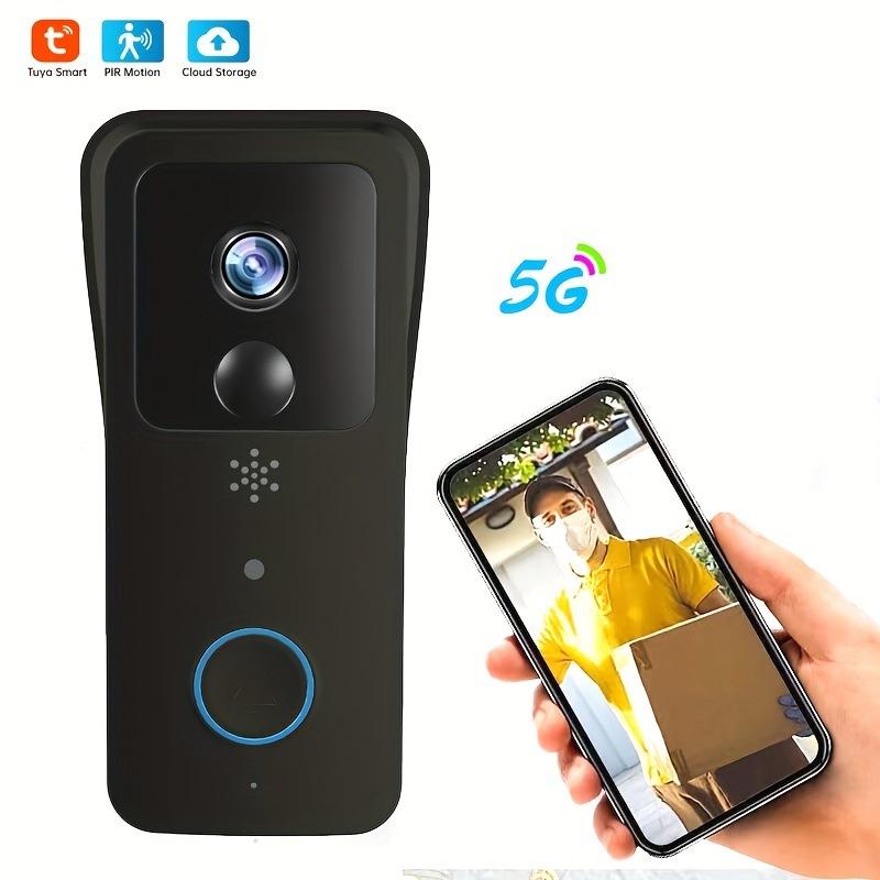Tuya Smart 5G 2.4G Dual Band WiFi Video Doorbell 1080P Waterproof Outdoor Wireless Intercom Security Camera Door Ring Bell