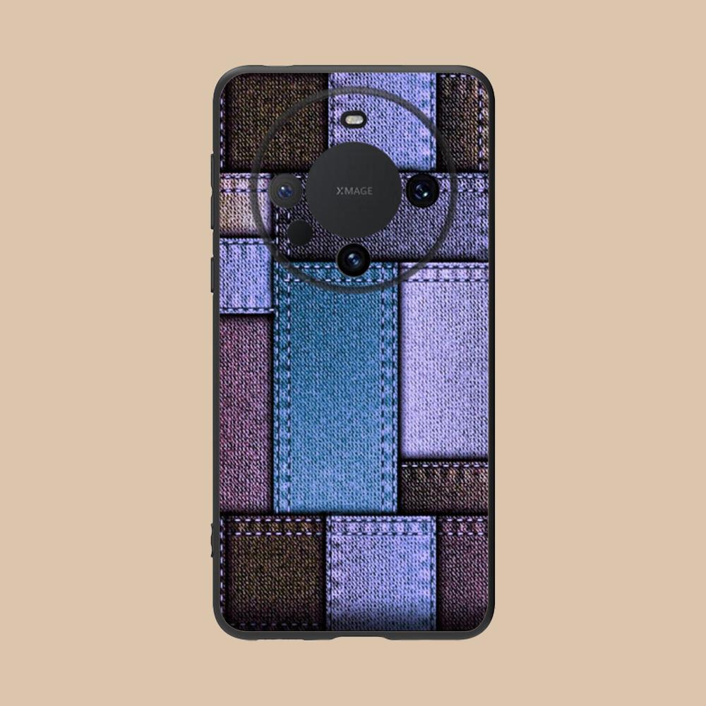 Чехол для мобильного телефона с текстурой джинсы для Huawei Mate 60 50 40 30 20 10 Pro Plus Lite E 5G Цветная печать Чехол Чехол Роскошный Красивый