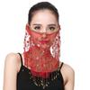 Beaded Dance Party Indian Belly Dance Veil Face Veil Costumes Mesh Face Veil Belly Dancing Veils
