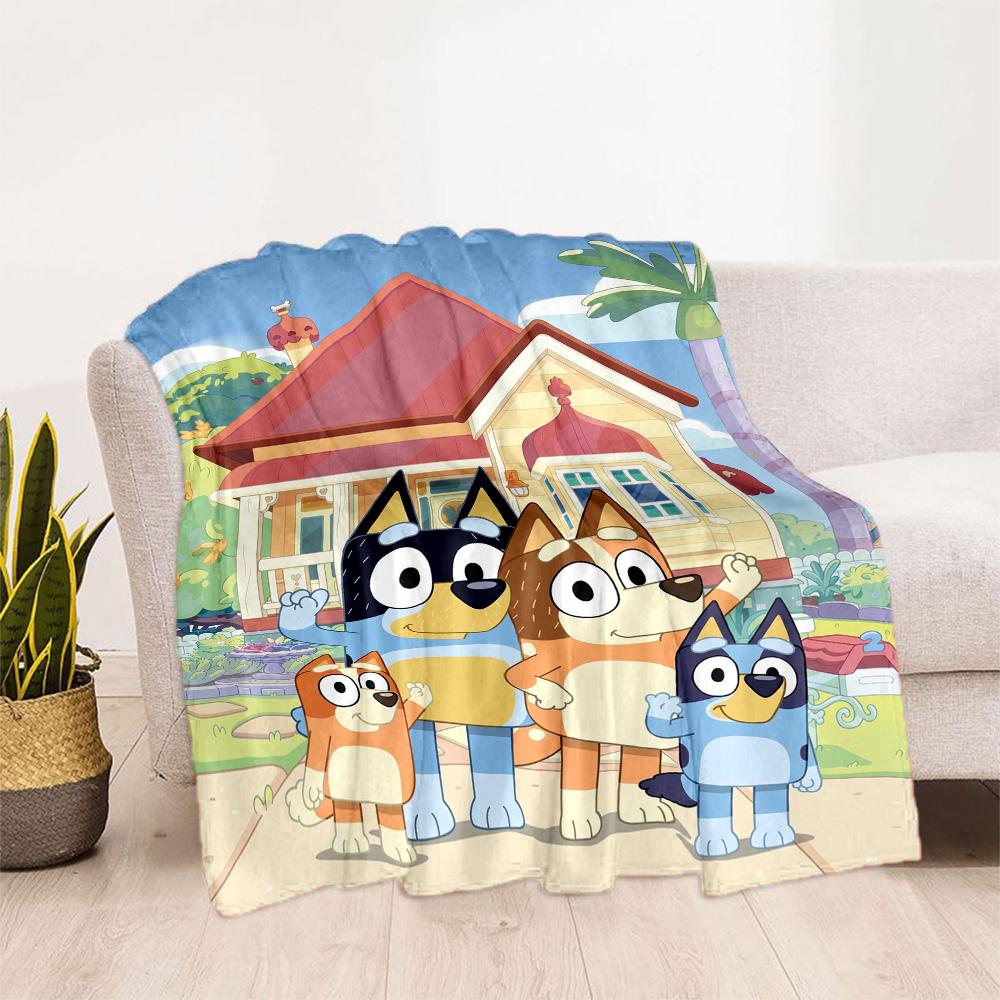 Bluey's Colorful Adventures Blanket Soft Warm Cozy Suitable for Bedding Picnics Seaside Four Seasons Multipurpose Warmthful Decor