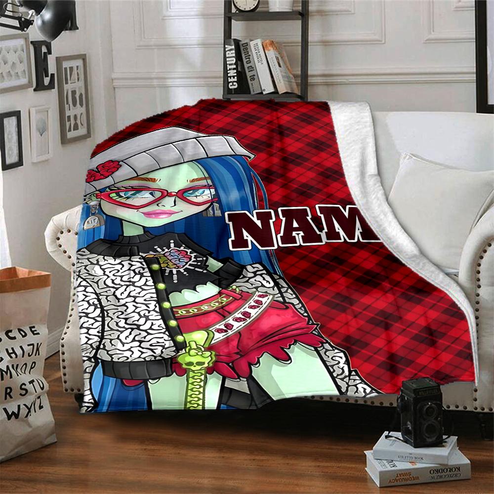 Custom Name Bold Beautiful Character Design Party Blanket For Couch Bed Plush Cozy Fuzzy Blanket Super Soft Warm Blankets For Fall And Winter 091636