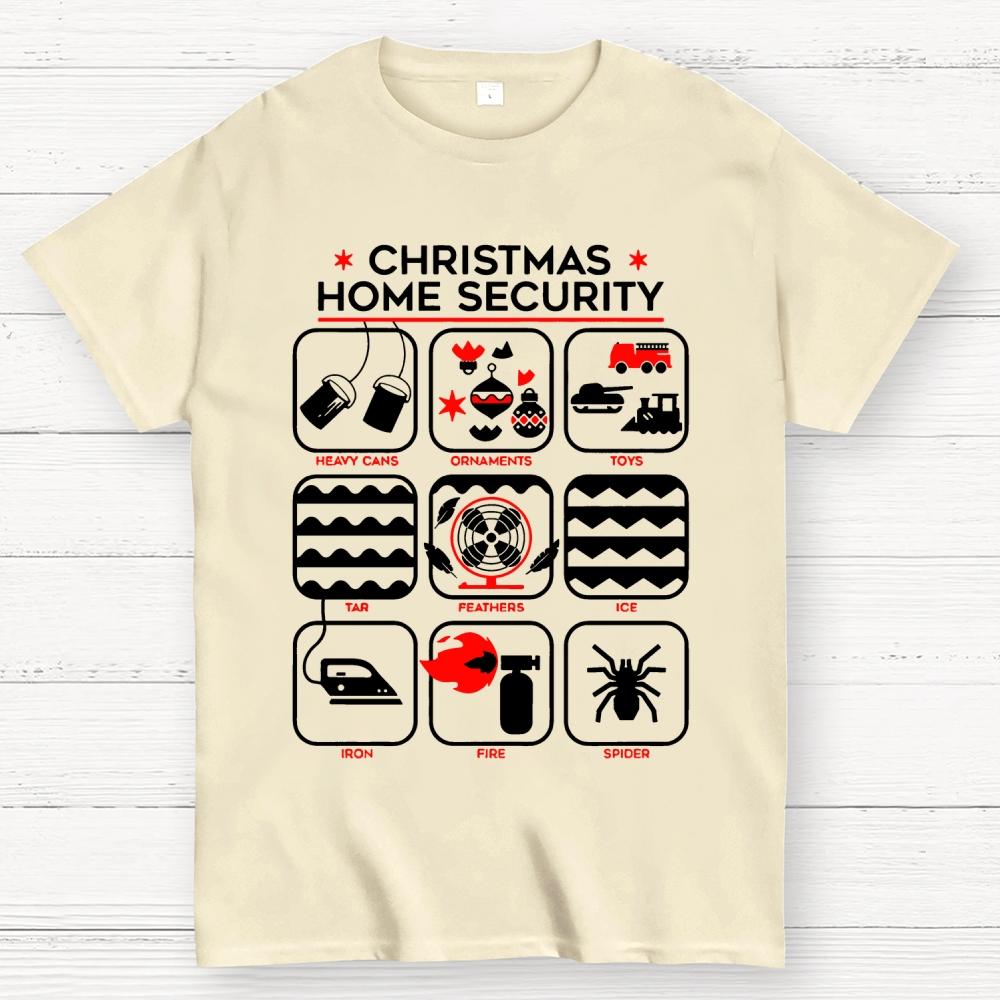 Christmas Home Security Cotton Summer Casual Cool Loose T-Shirt