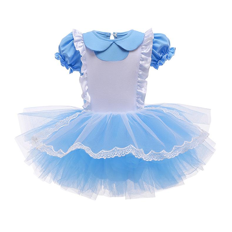 Round Yuan Girl Ballet Practice Dress Party Fancy TUTU Dress Elsa Anna Belle Alice Colorful Clothes Baby Girl Party Costumes