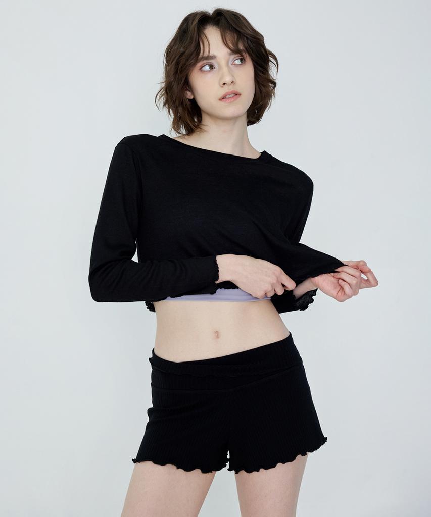 Женская одежда для йоги Debiweeo Devi-B0061-Black Пилатес Вивиана Ребристые Шорты