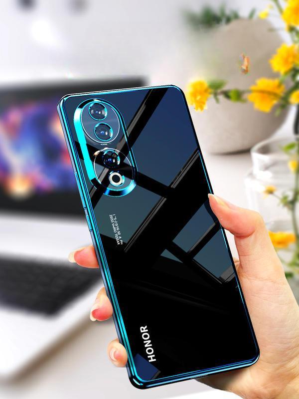 Для Huawei Honor 90 Pro гальванический чехол для телефона Honor90 90Pro объектив универсальный силиконовый мягкий чехол